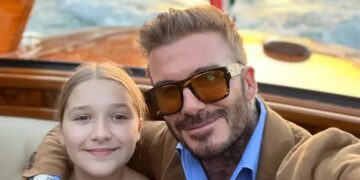 عکس شیرین دیوید و هارپر بکهام