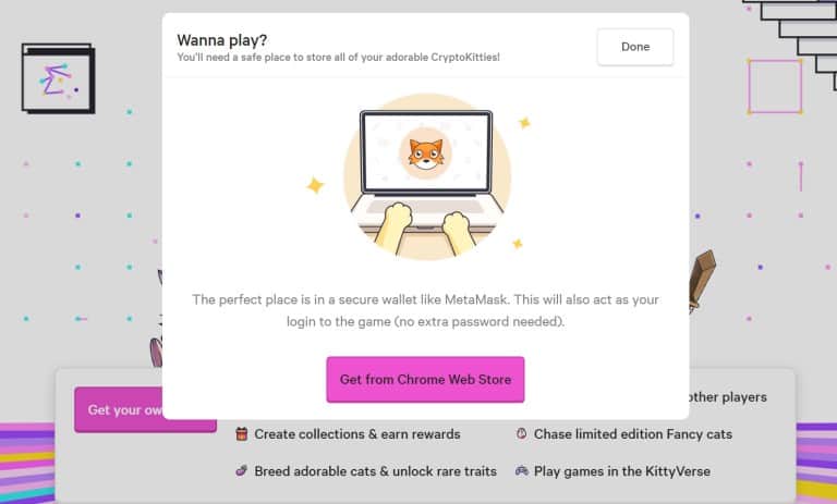 اتصال کیف پول Metamsk Cryptokitties
