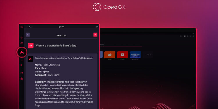 1694133988 پشتیبانی مرورگر Opera GX از هوش مصنوعی Aria