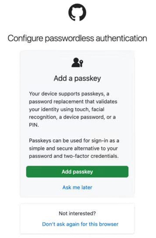 سرویس Passkey در گیت هاب راه‌اندازی شد