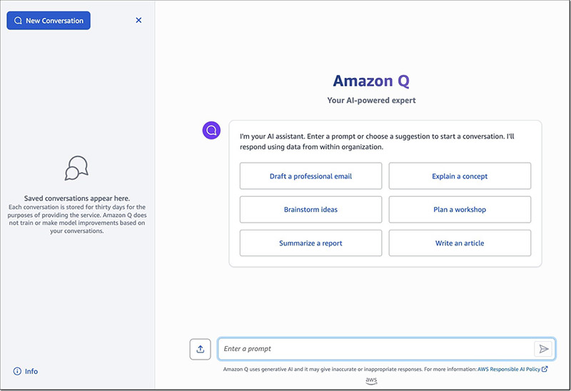 آمازون چت‌بات هوش مصنوعی Q را برای مشتریان وب‌سرویس آمازون منتشر کرد. این ابزار که در کنفرانس re:Invent آمازون در لاس‌وگاس معرفی شد، با قیمت پایه ۲۰ دلار در سال دردسترس عموم کاربران قرار دارد.