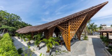 ساخت رستوران دلپذیر با ساختار پیچیده بامبو در ویتنام