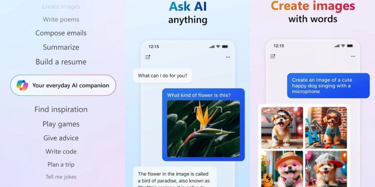 برنامه Microsoft Copilot برای دستگاه های اندرویدی منتشر شده است