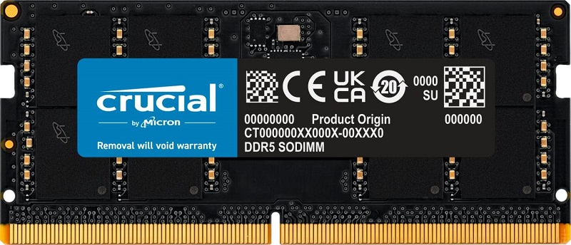 شرکت Crucial از 12 گیگابایت رم DDR5 رونمایی کرد