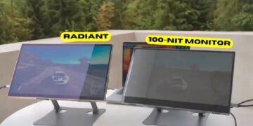 صفحه نمایشی که از خورشید به عنوان منبع نور استفاده