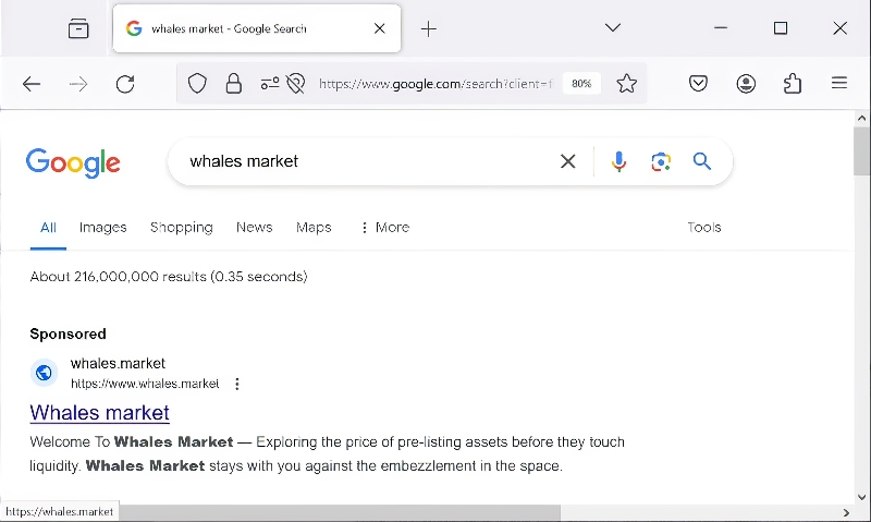 گوگل خود را به عنوان یک بازار نهنگ نشان