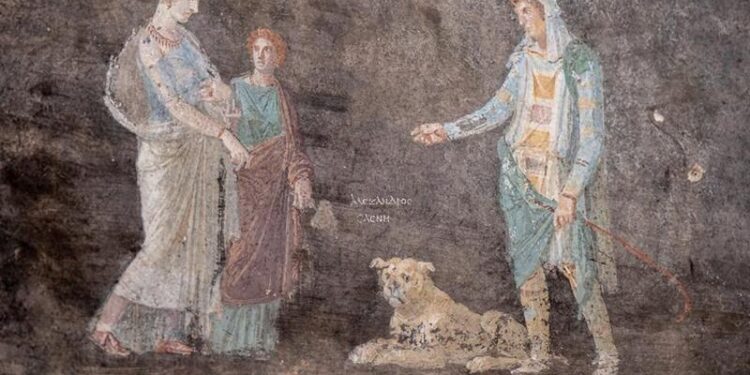 نقاشی‌های خیره کننده جدیدی که در حفاری شهر باستانی پمپئی