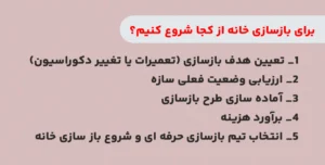 برای بازسازی خانه از کجا شروع کنیم