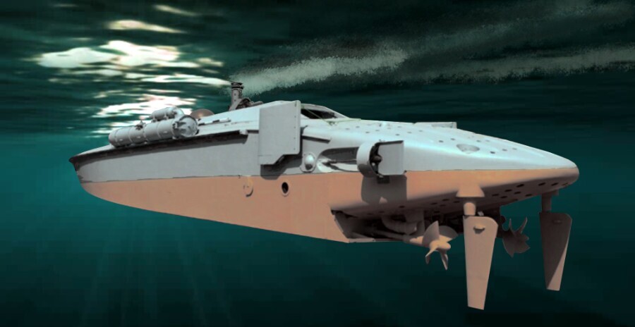 قایق عجیب و غریب سپاه که در حال حاضر زیر دریایی می شود. زولفقار دوزیستان از سطح و سطح در حمله به کشتی های دشمن