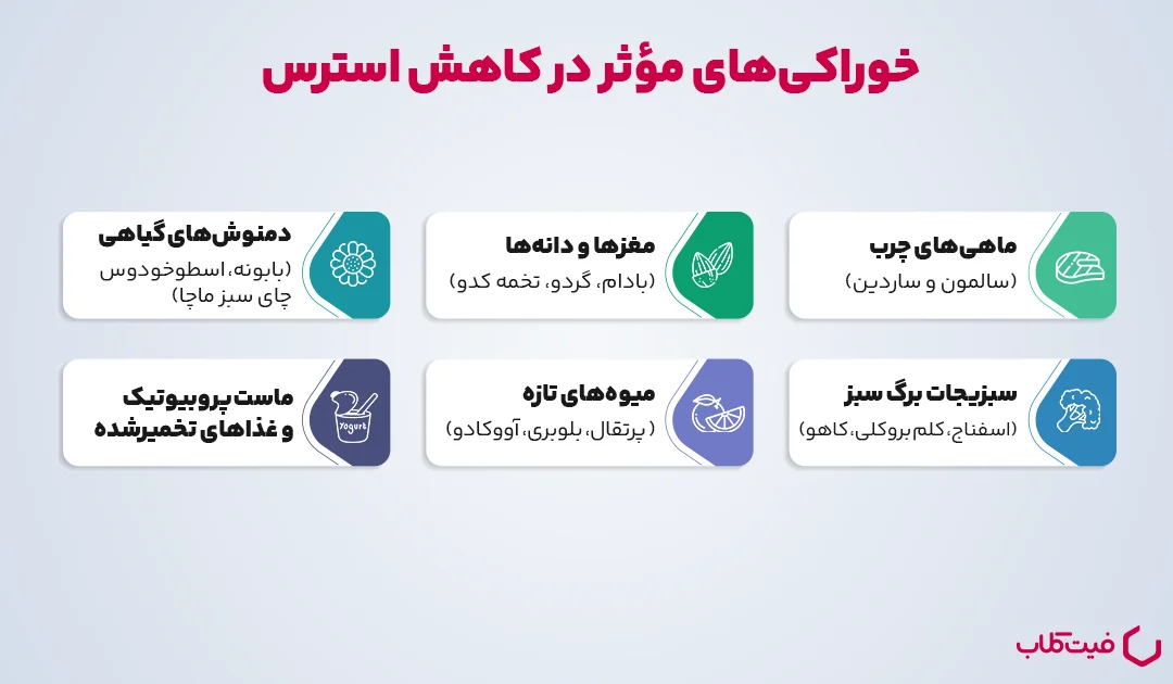 غذاهای مؤثر در کاهش استرس