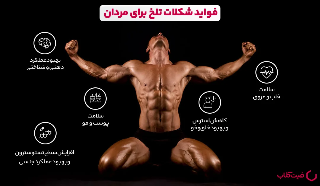 فواید شکلات تلخ برای مردان