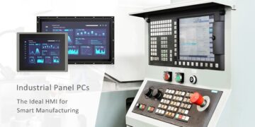 پنل کنترل صنعتی HMI با نمایشگر لمسی برای اتوماسیون کارخانه هوشمند