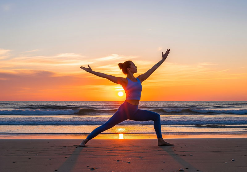 یوگا در طبیعت با الهام پویا