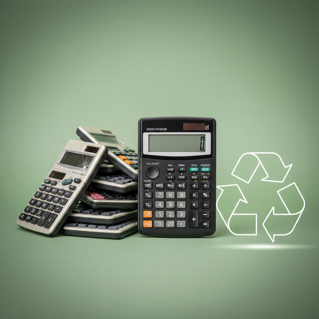 کاهش زباله الکترونیکی با تعمیر و استفاده مجدد از ماشین حساب | کمک به محیط زیست با انتخاب تعمیر به جای تعویض