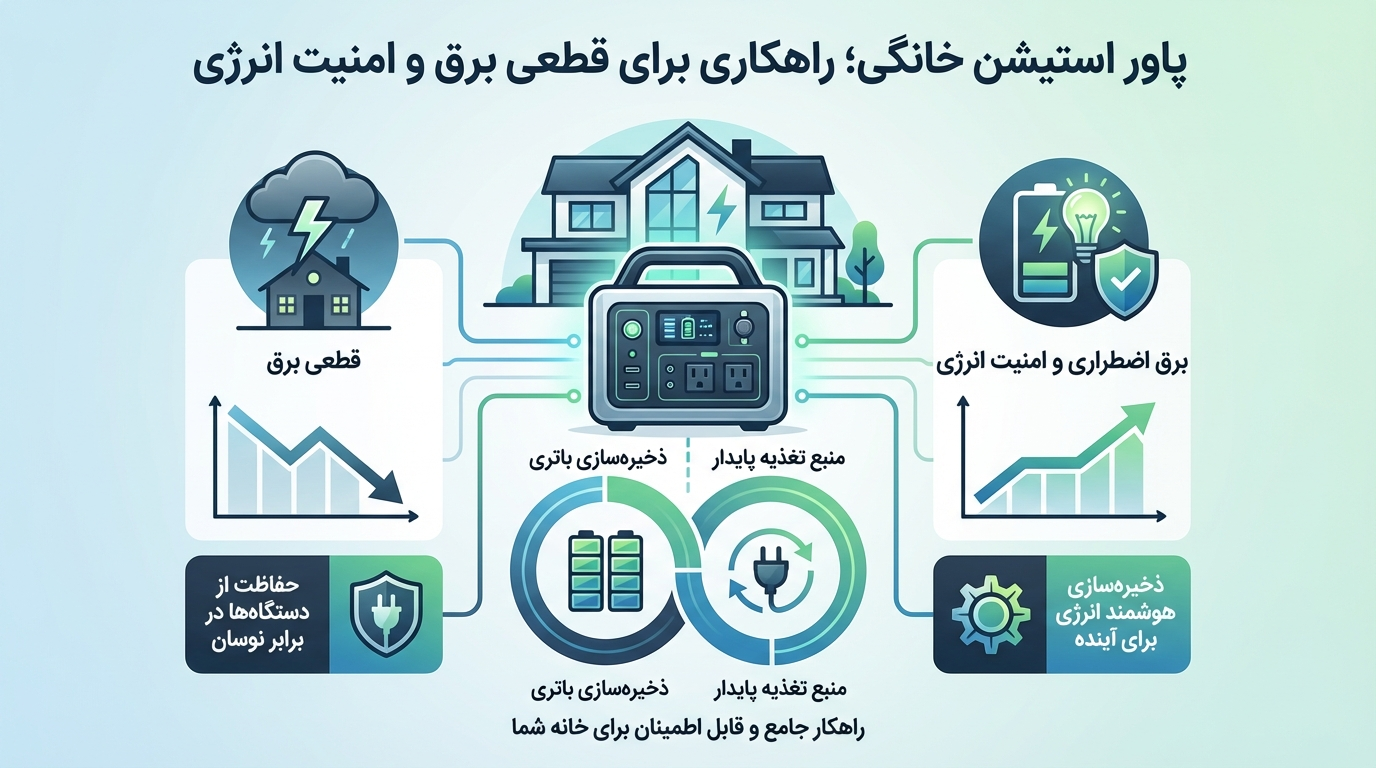 پاور استیشن خانگی؛ راهکاری برای قطعی برق و امنیت انرژی