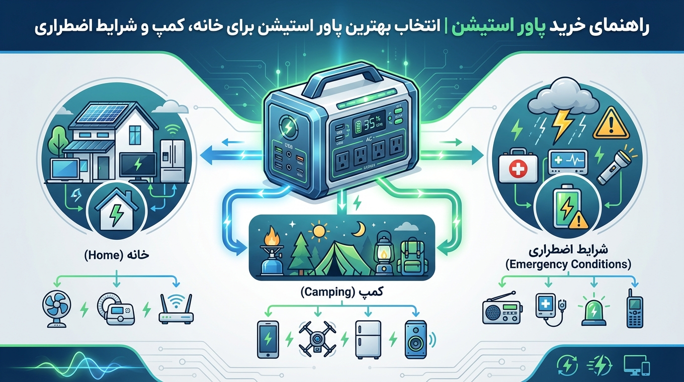 راهنمای خرید پاور استیشن | انتخاب بهترین پاور استیشن برای خانه، کمپ