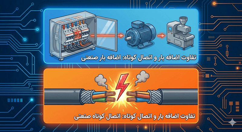 تفاوت اضافه بار و اتصال کوتاه چیست؟