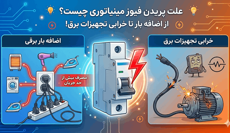 علت پریدن فیوز مینیاتوری چیست؟ از اضافه بار تا خرابی تجهیزات برق!