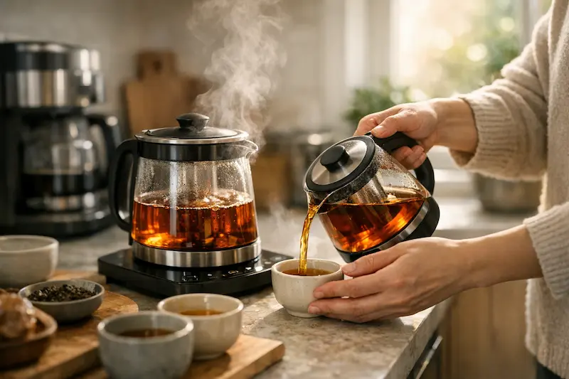 استفاده از چای‌ساز در آشپزخانه