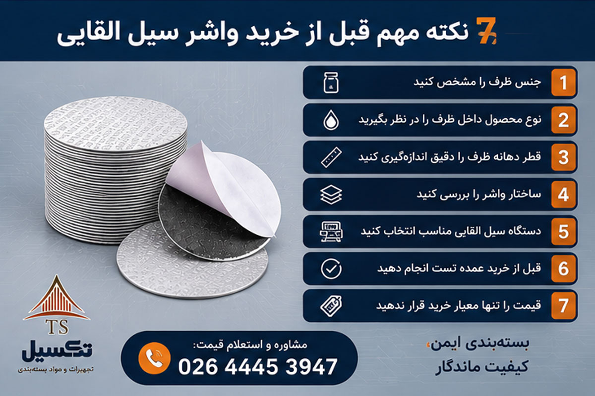 قبل از خرید واشر سیل القایی این ۷ نکته مهم را بدانید؛ راهنمای انتخاب و قیمت 2 خرید واشر سیل القایی
