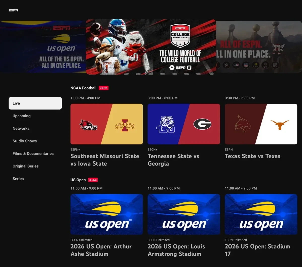 ادغام کامل سرویس ESPN نامحدود در YouTube TV. پخش زنده تمامی مسابقات ورزشی بدون نیاز به اپلیکیشن مجزا