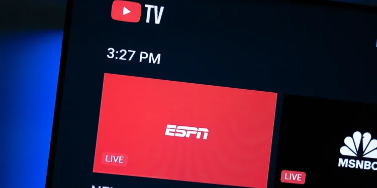 ادغام کامل سرویس ESPN نامحدود در YouTube TV پخش زنده