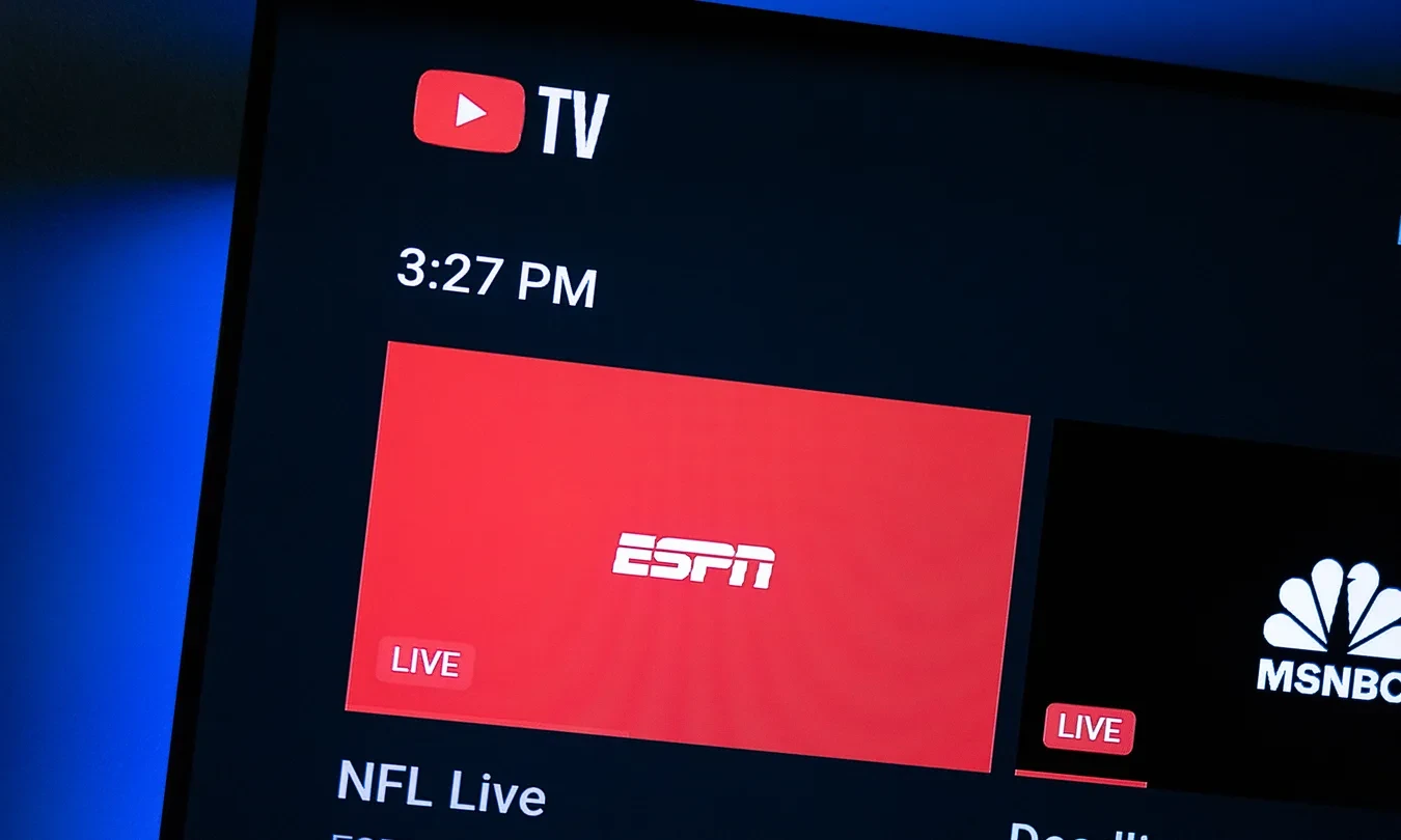 ادغام کامل سرویس ESPN نامحدود در YouTube TV. پخش زنده تمامی مسابقات ورزشی بدون نیاز به اپلیکیشن مجزا