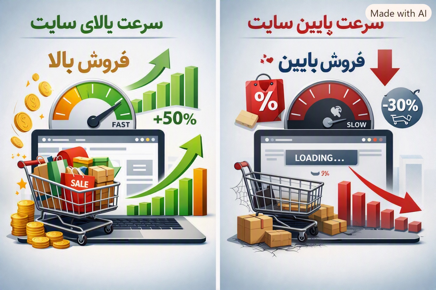 بررسی تاثیر سرعت سایت بر فروش اینترنتی + راهنمای انتخاب بهترین شرکتهای طراحی سایت درتهران 3 بررسی تاثیر سرعت وب سایت بر فروش اینترنتی + راهنمای انتخاب بهترین شرکت های طراحی سایت در تهران