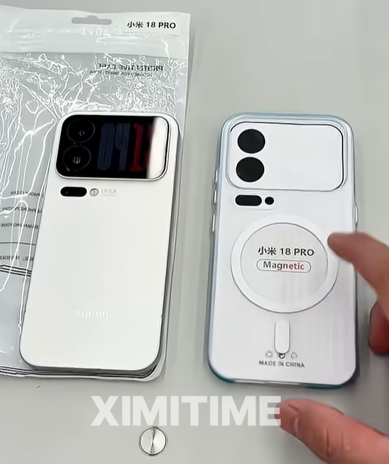 Xiaomi-18-Pro-Case-1 قاب شیائومی 18 پرو نشان می دهد که یک دوربین بزرگتر و یک دکمه هوش مصنوعی اختصاصی دیجینوی را نشان می دهد