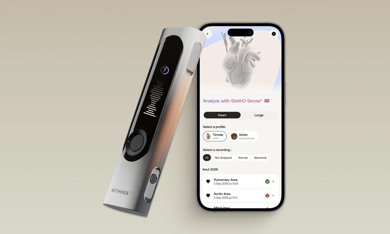 چکاپ هوشمند قلب و ریه در منزل؛ معرفی ویژگی هوش مصنوعی StethO Sense برای گجت سلامت BeamO Withings