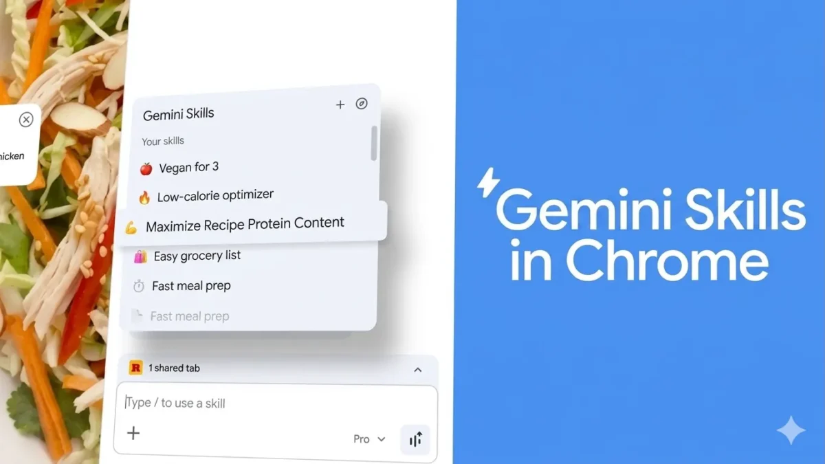 گوگل Gemini Skills را برای کاربران رایگان فعال کرده است 4 صفحه ساخت مهارت های Gemini در گوگل جمنا