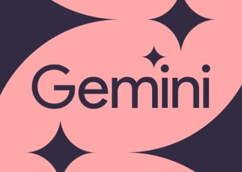 گوگل تلاش می کند با عرضه اولیه Gemini 4 به مسابقه هوش مصنوعی بازگردد 13 لوگوتایپ سرمهای رنگ Gemini در میان پسزمینه صورتی ملایم با الگوهای انتزاعی منحنی و ستارههای چهارپر درخشان هوش مصنوعی.