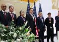 تصویری از ترامپ و مدیران فناوری در مراسم اهدای نشان‌های ملی علوم و فناوری آمریکا