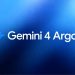 مدل پرچمدار Gemini 4 Argon AI با قیمت رقابتی عرضه شده است 7 لوگوی رنگارنگ چهارپر هوش مصنوعی در کنار نوشته سفید Gemini 4 Argon روی پسزمینه گرادیان آبی تیره و روشن.