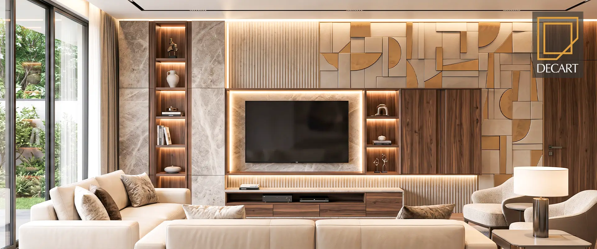 اشتباه رایج در طراحی TV Wall؛ چرا فاصله استاندارد قاب تا لبه تلویزیون مهم است؟