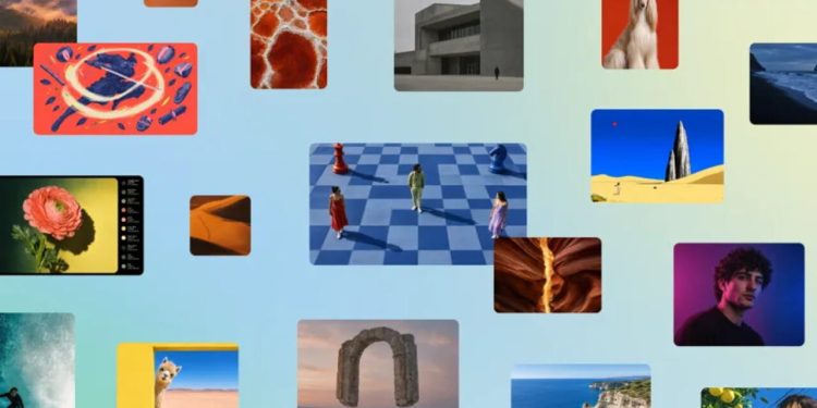 Canva از مدل هوش مصنوعی تولید تصویر Craft رونمایی کرد 1 کلاژ دیجیتالی از تصاویر متنوع شامل معماری، طبیعت، نقاشیهای دیجیتال، حیوانات، مناظر شهری و تصاویری با پالتهای رنگی جذاب روی پسزمینه آبی روشن.