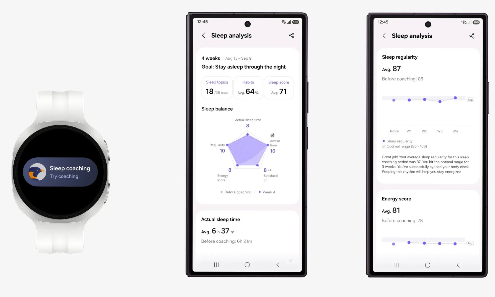 آپدیت جدید Samsung Health; ویژگی Sleep Coaching تنها با 3 روز داده خواب فعال می شود آپدیت جدید Samsung Health; ویژگی Sleep Coaching تنها با 3 روز داده خواب فعال می شود