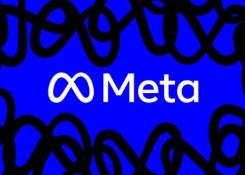 انصراف متا از بند بحث برانگیز آموزش هوش مصنوعی 13 لوگوی سفید Meta در مرکز پسزمینه آبی روشن، با نقشهای سیاه درهمتنیده در حاشیهها.