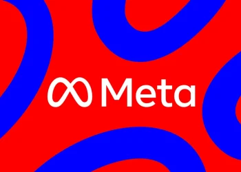 متا تبلیغات TikTok را در پلتفرم های خود مسدود کرد 13 لوگوی سفید شرکت Meta، شامل علامت بینهایت و واژه Meta، در مرکز یک پسزمینه قرمز پررنگ با نوارهای منحنی آبی که به شکل چرخان از چهار گوشه تصویر به سمت مرکز حرکت میکنند