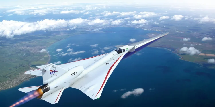 هواپیمای مافوق صوت X-59 ناسا در آزمایشی مهم به سرعت 1.4 ماخ رسید. 1 هواپیمای مافوق صوت X-59 ناسا در آزمایشی مهم به سرعت ۱.۴ ماخ رسید