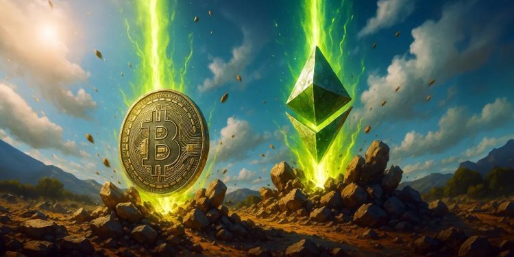 یک سیگنال صعودی هم‌زمان برای بیت کوین، اتریوم و ریپل