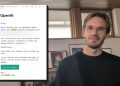 ایمیل غیرفعال‌سازی حساب کاربری OpenAI به دلیل نقض قوانین، در کنار تصویر PewDiePie که عینک به چشم دارد